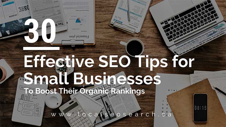 effective seo tips for small busineses